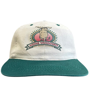 Vintage 90s Moose Winooski's Kitchener Cream Strapback Hat