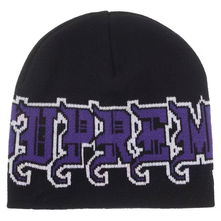 Supreme X New Era FW25 Outline Black Beanie