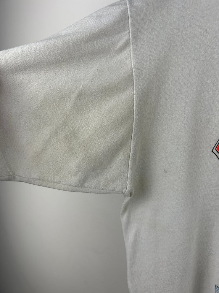 Vintage 80s Nascar Tim Richmond Chevrolet White Tee