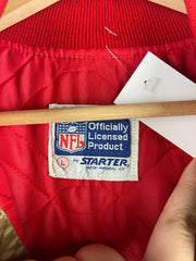 Vintage 90s NFL Starter San Francisco 49ers Gold Satin Varsity Jacket