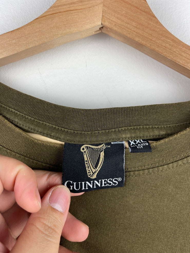 Vintage Guinness Beer Olive Green Tee