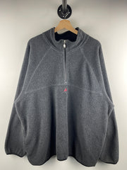 Vintage Adidas Dark Grey Quarter Zip Fleece Sweater