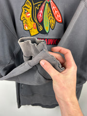 Vintage 90s NHL Nutmeg Chicago Blackhawks Black Hoodie