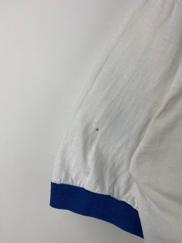 Vintage 90s NFL Logo 7 Buffalo Bills White Ringer Tee