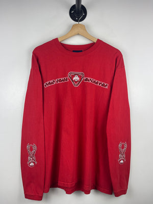 Vintage 90s Ohio State Buckeyes Red Long Sleeve