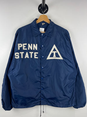 Vintage 70s Russell Athletic Penn State Nittany Lions Navy Coaches Jacket