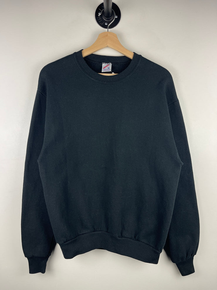 Vintage 90s Jerzees Blank Black Crewneck