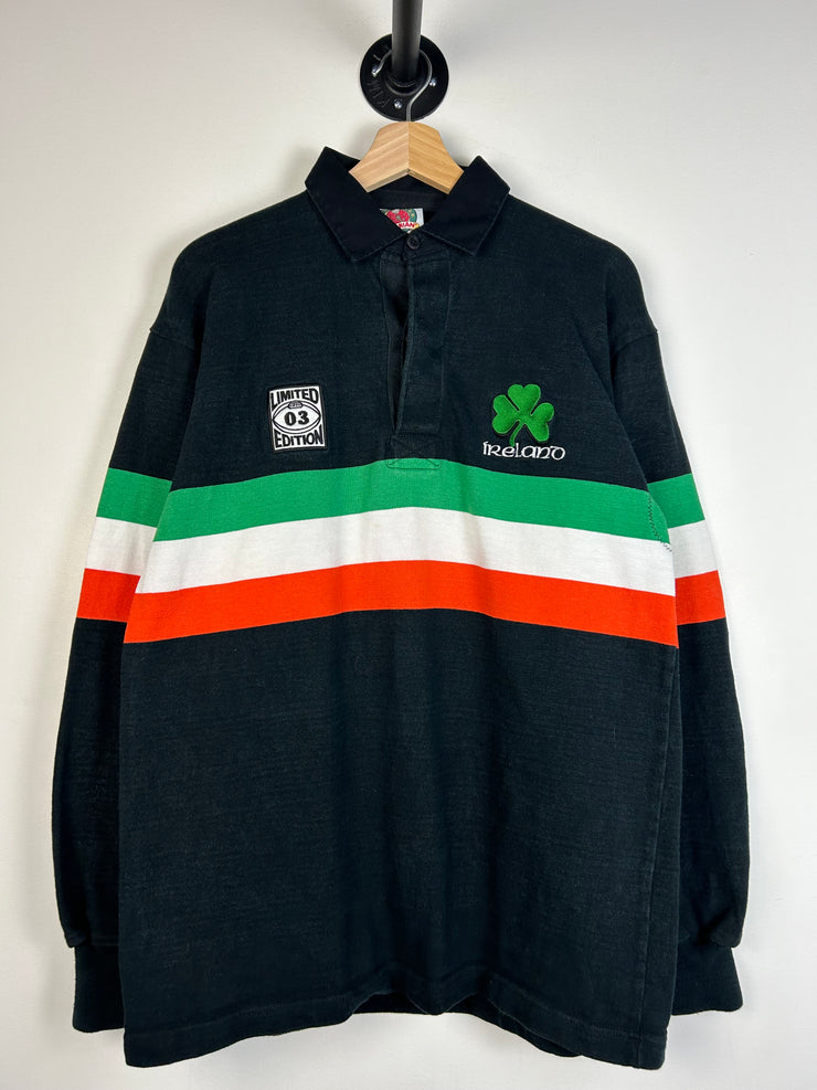 Vintage Y2K Barbarian Rugby Wear Ireland Polo Rugby Long Sleeve