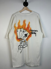 Stussy Playing Cards Fire Cream Tee