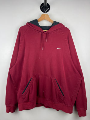 Vintage Nike Mini Swoosh Burgundy Hoodie