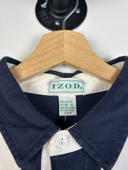 Vintage 90's Izod Colour Block Polo Rugby Long Sleeve