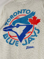 Vintage 90's Toronto Blue Jays Honeycomb White Tee