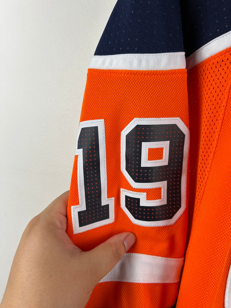 NHL Adidas Edmonton Oilers Maroon Orange Hockey Jersey