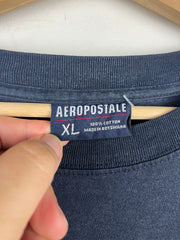 Vintage 90s Aeropostale Spellout Faded Navy Tee