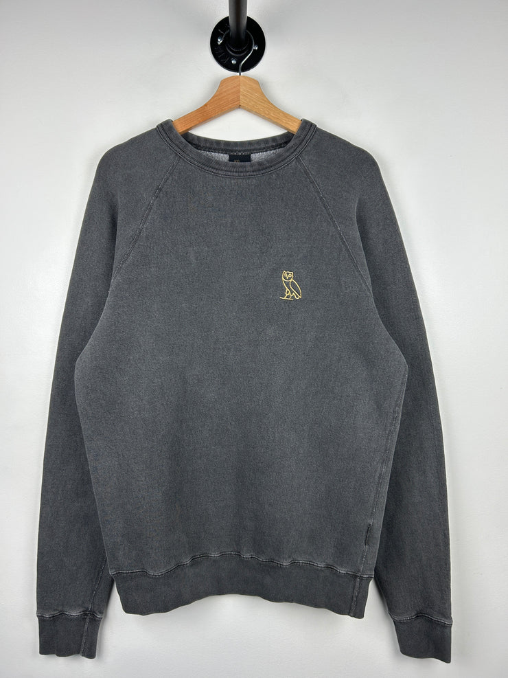 OVO Owl Washed Black Crewneck