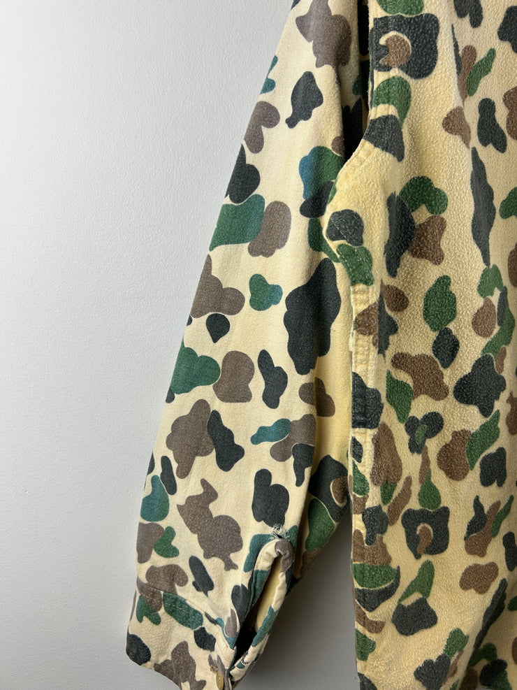 Vintage 80s Woolrich Camo Long Sleeve Button Up Shirt