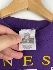Vintage 90s NFL Cliff Engle Minnesota Vikings Big Spellout Purple Crewneck