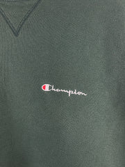 Vintage 90s Champion Embroidered Spellout Forest Green Crewneck