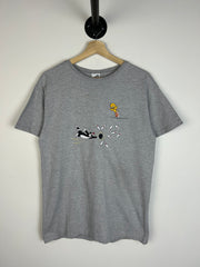 Vintage 90's Looney Tunes Bowling Pocket Grey Tee