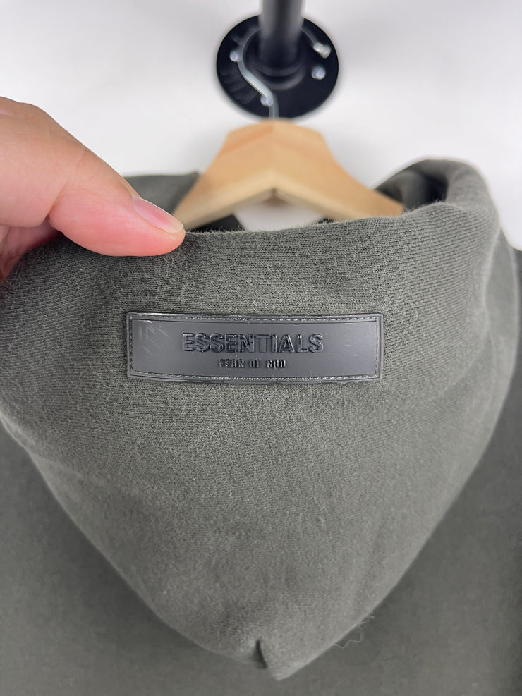 Fear Of God Essentials Off Black Relaxed Hoodie