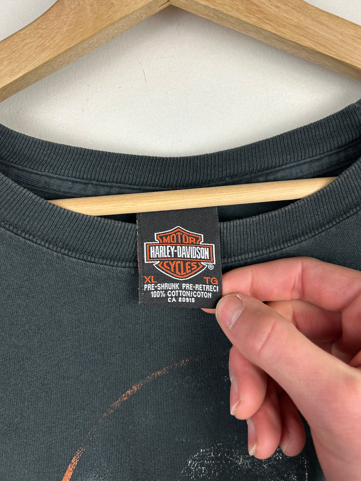 Vintage 90s Harley Davidson Alberta Black Long Sleeve