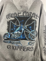 Vintage West Coast Choppers Choppers For Life Grey Hoodie
