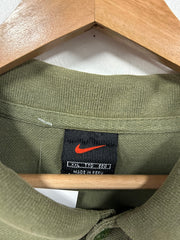 Vintage 90's Nike Middle Swoosh Olive Polo Shirt