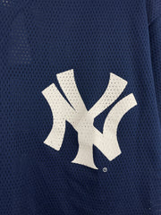 Vintage 90s MLB New York Yankees Jeter Navy Mesh Baseball Jersey