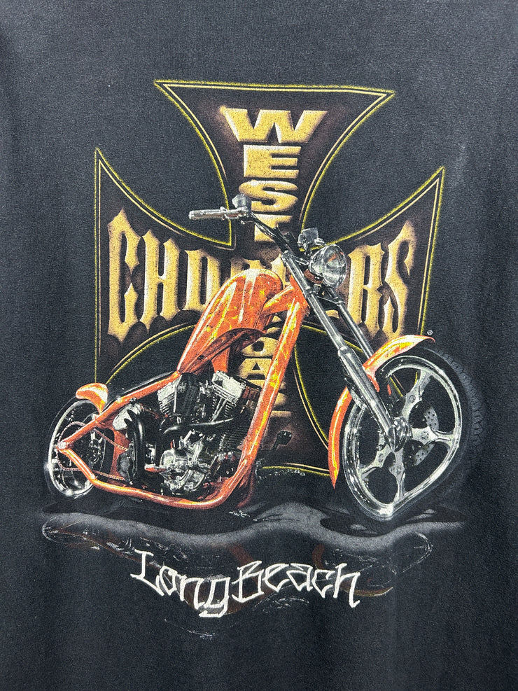 Vintage West Coast Choppers Long Beach Black & Gold Tee
