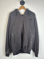 Vintage 90's Carhartt Paint Splattered Faded Black Crewneck