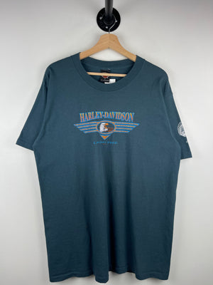 Vintage 90s Harley Davidson Johnston Pennsylvania Navy Tee
