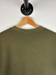 Vintage 90s Bass Fisherman Embroidered Olive Green Crewneck