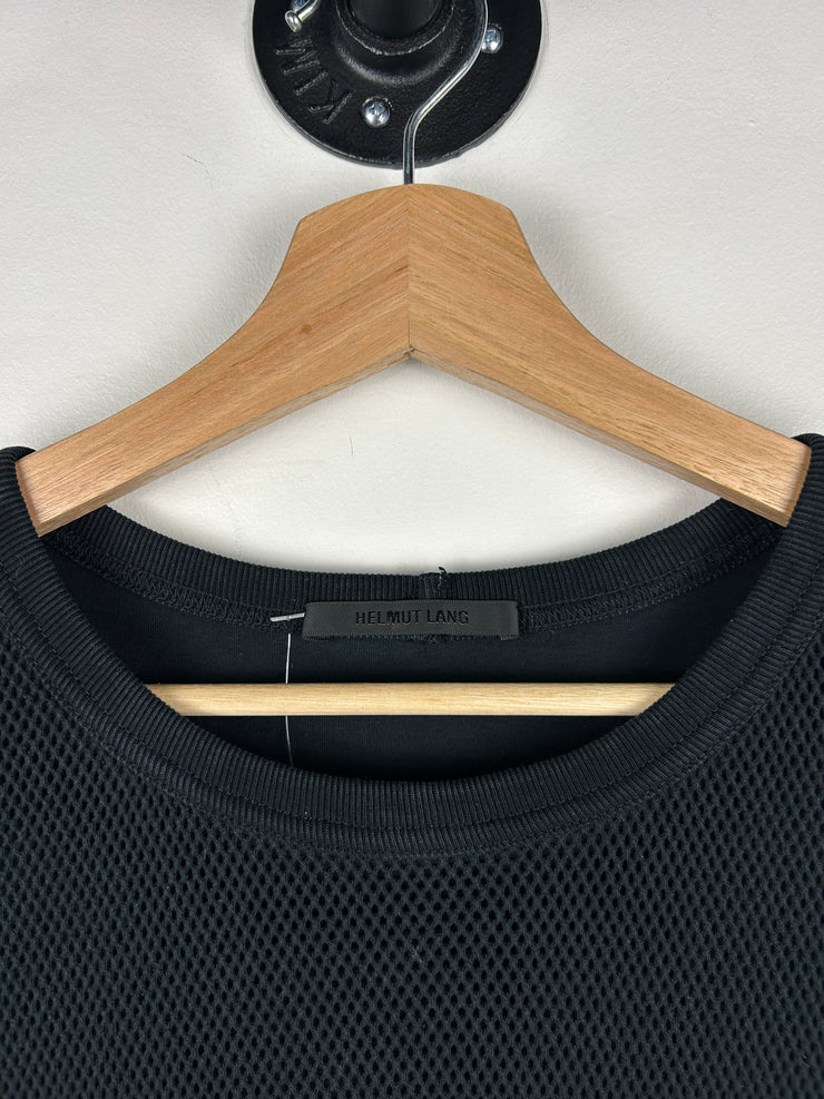 Helmut Lang Mesh Jersey Black Tee