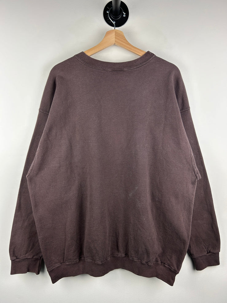 Vintage 90s Nike Mini Swoosh Tonal Brown Crewneck