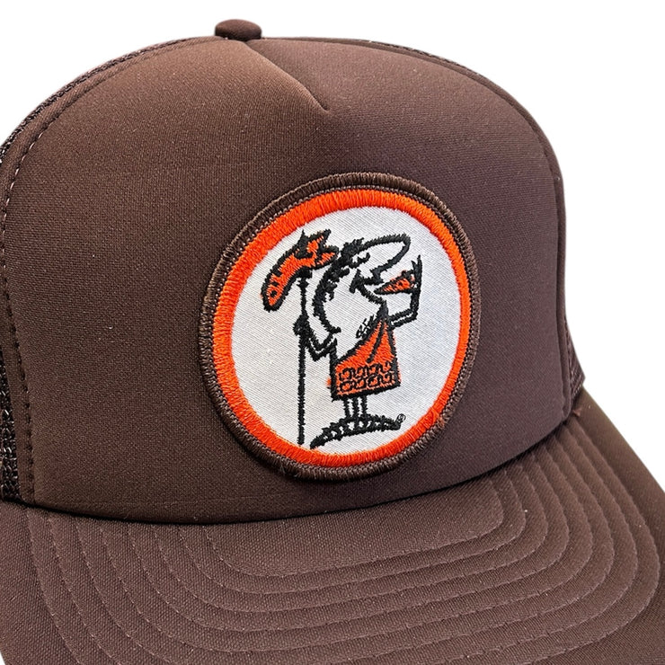 Vintage 80s Little Caesars Pizza Brown Trucker Hat
