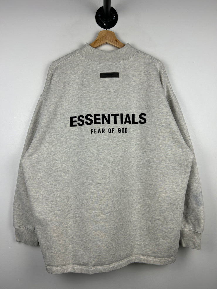 Fear Of God Essentials Light Heather Oatmeal Relaxed Crewneck