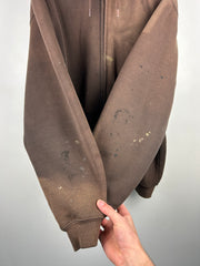 Vintage Carhartt Thermal Lined Faded Brown Zip Up Hoodie