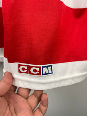 Vintage 90s NHL CCM Detroit Red Wings White Hockey Jersey