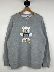 Vintage 90s Pepsi Teddy Bear Grey Crewneck