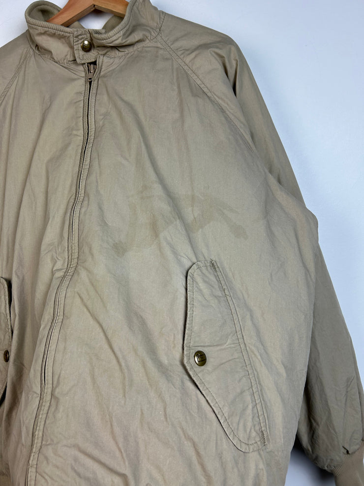 Vintage 90s Woolrich Insulated Beige Bomber Jacket