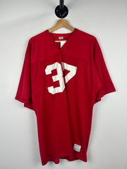 Vintage 80s Champion #37 Red Mesh Football Jersey
