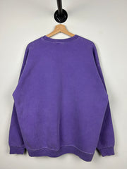 Vintage 90s Calvin Klein Embroidered Faded Purple Crewneck