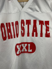 Vintage 90s Red Oak Ohio State White & Red Football Jersey