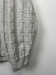 Vintage 90s Van Heusen 3D Grey Knit Sweater