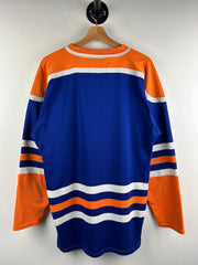Vintage 70s NHL Edmonton Oilers Blue Hockey Jersey