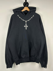Warren Lotas Reaper Rosary Cross Black Hoodie