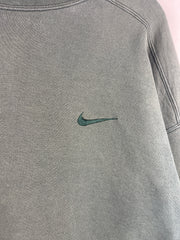 Vintage 90s Nike Mini Swoosh Tonal Green Crewneck