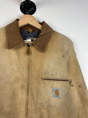 Vintage 80's Carhartt Detroit Beige Jacket 6BLJ