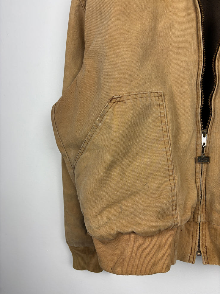 Vintage Walls Beige Hooded Work Jacket