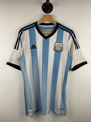 Vintage 2013-2015 Adidas Argentina Home White & Blue Soccer Jersey